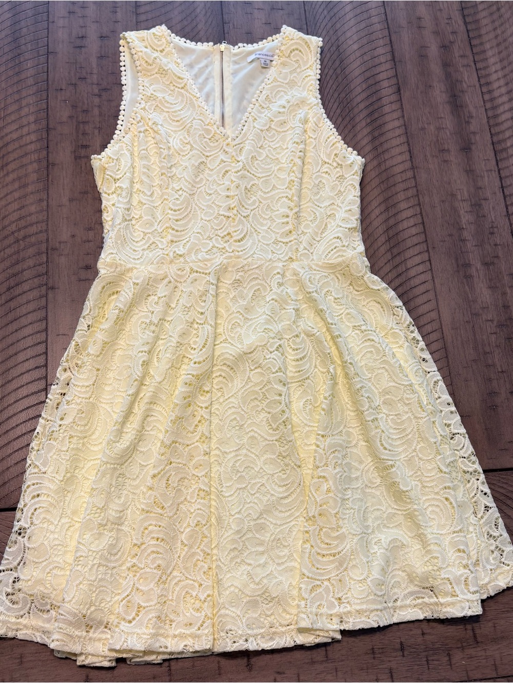Francesca's Yellow Lace Dress